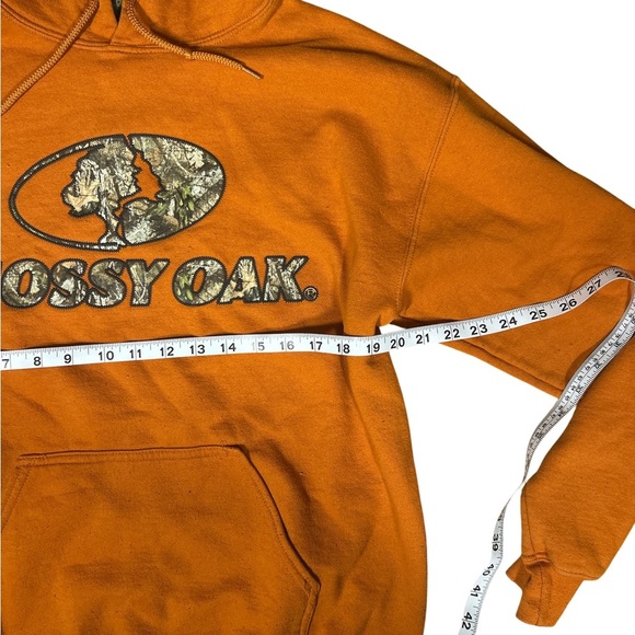 Mossy Oak Blaze Orange Hoodie with Camo Hood - Picture 2 of 6